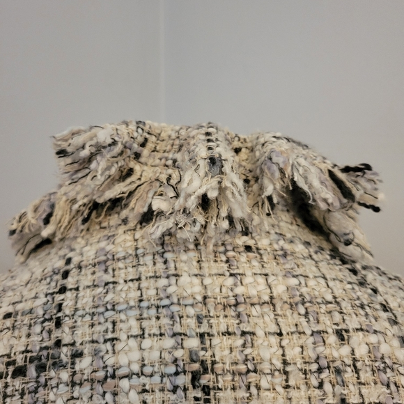 Anne Fontaine Jacket Tweed Fringe Glam Ruffle Cuff Sunny Afghan - Picture 7 of 16